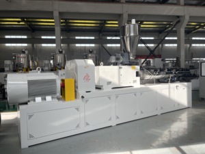 HUADE <strong>MAC</strong> Upvc PVC Pipe Sheet Diameter 92mm Conical Twin Screw <strong>Plastic</strong> Extruder - Product Image 3