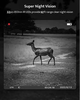 Caméra de surveillance extérieure sans fil 4K 48MP avec connexion cellulaire et Wi-Fi, contrôle par application, portée IR 30m/92ft