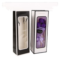 Sacs cadeaux de Noël personnalisés de luxe pour bouteilles de vin, sacs en papier de luxe pour bouteilles de vin avec fenêtre en PVC