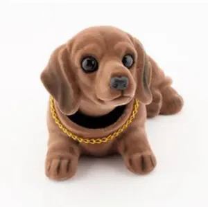 Nhựa Fortune Dachshund xe bảng đầu lắc đầu con chó tượng