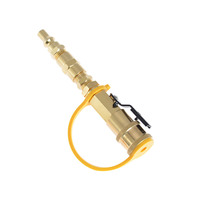 Adaptateur de gaz propane en laiton 1/4 po personnalisé - Vanne de commutation et raccord rapide pour réservoirs et bouteilles - Raccords à connexion rapide