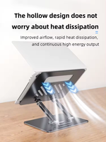 Support universel réglable pour ordinateur portable Smarto A300, base rotative à 360°, refroidissement ventilé, support pliable en aluminium, tablettes jusqu'à 17 pouces