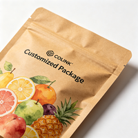 Sachets Doypack Personnalisés en Papier Kraft avec Fermeture Zip Refermable pour Emballage de Granola, Flocons d'Avoine, Céréales et Snacks, avec Logo