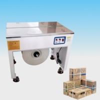 Mesin Pengikat Semi Otomatis 207 High Table Dual Motor PP Strap Box untuk Gudang