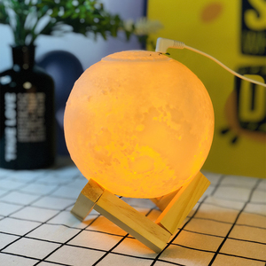 Humidificadores de niebla fría portátiles de 800ML, difusor de aceite aromático, <span class=keywords><strong>Mini</strong></span> lámpara de Luna 3D, Humidificador ultrasónico de aire para la habitación del hogar, humidificador de Luna - Product Image 4