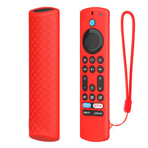 Con cordón a prueba de golpes funda protectora de silicona para Fire TV Alexa Voice Remote 2023 - Product Image 1