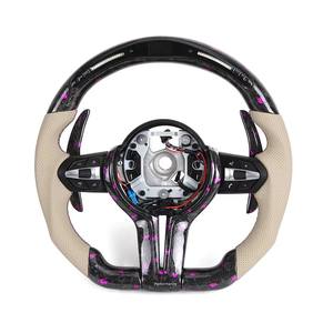 Volant en cuir perforé à moitié, carbone forgé, LED, ACC pour BMW F10 F20 F22 F30 F32 M5 F90 F80 M3 M4 F82 <span class=keywords><strong>M2</strong></span> F87 Coupé - Product Image 1