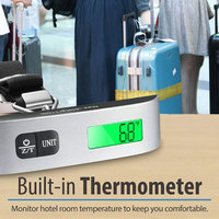 Balance Numérique Portable de Voyage Électrique pour Bagages, Affichage Digital, 10g, ABS + Acier Inoxydable, Vente en Gros