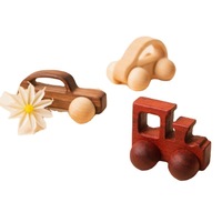 Mini chariot coloré en bois de noyer, jouet de construction pour l'éducation précoce des enfants, poussette pour enfants, garçons et filles, préscolaire