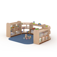 Ensemble de meubles pour enfants Montessori, crèche, maternelle, garderie, table d'étude scientifique pour enfants en bois massif et ensemble de chaises d'atelier