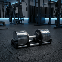 Haltères ajustables de 1 kg, chromés, poids libres, équipement de musculation pour la salle de sport