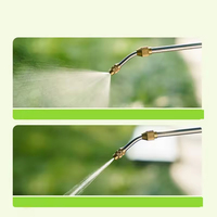 Pulvérisateur de pistolet à eau de jardin à tige de pulvérisation télescopique en acier inoxydable avec lances en métal et poignée souple