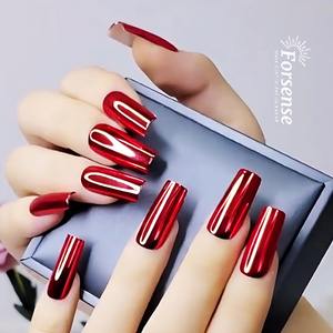 Vendeur en gros <span class=keywords><strong>ongles</strong></span> longs chromés haut de gamme presse sur les <span class=keywords><strong>ongles</strong></span> <span class=keywords><strong>mariée</strong></span> vin rouge <span class=keywords><strong>mariée</strong></span> 24 <span class=keywords><strong>faux</strong></span> <span class=keywords><strong>ongles</strong></span> long carré sexy <span class=keywords><strong>faux</strong></span> <span class=keywords><strong>ongles</strong></span> de haute qualité - Product Image 2