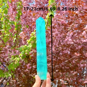Wholesale Natural Crystal Tower Fluorite Point Rock Quartz Wand Loose Gemstone Point for Crafts & Home Decor - Product Image 2