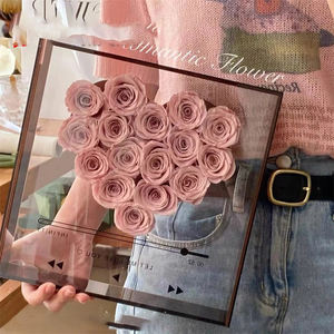 卸売アクリルハートフラワーボックスギフト高級ローズカスタマイズバレンタインデー母の日フラワーボックス - Product Image 2