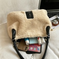 Sac à main en peluche moelleuse Zeyu 2026 pour femme, en cuir PU, avec poignée supérieure, sac à bandoulière décontracté, sac à main en fausse fourrure écologique, ODM / OEM