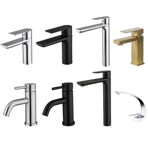 Robinet de lavabo de salle de bain à double poignée en laiton doré sans plomb, à 2 trous, anti-rayures, mitigeur de lavabo - Product Image 1
