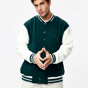 Chaqueta de Invierno para Hombre, Estilo Letterman, Servicio OEM, Alta Calidad, Poliéster/Algodón, Color Sólido, Manga Larga, Cuello Alto, Transpirable - Product Image 1