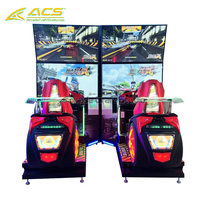 Console de course automobile à double écran ACS Factory One Stop Wholesale, simulateur 3D, jeux de course vidéo, machine d'arcade