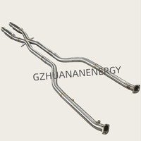 Tuyau d'échappement intermédiaire personnalisé en X pour M3 E90 E92 E93 4.0L en acier inoxydable 304 avec deux résonateurs, système d'échappement central