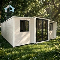 Unité de conteneur extensible moderne de 30 pieds, maison en acier préfabriquée, conteneur habitable avec fenêtres à rupture de pont thermique, anti-corrosion, montage rapide