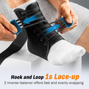 Nhanh chóng ren lên mắt cá chân Brace với Side ổn định Pads Slim Fit mắt cá chân hỗ trợ Brace Breathable hỗ trợ mắt cá chân cho nam giới phụ nữ - Product Image 4