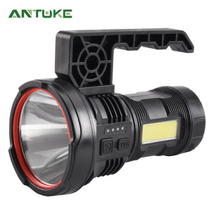 Cross Border <b>Rechargeable</b> Flashlight W1819 High Beam <b>Flood</b> <b>Light</b> For Outdoor Patrol Firefighting Emergency Use - Product Image 4