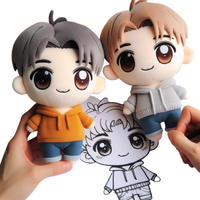 Poupée humaine en peluche personnalisée avec des vêtements à la mode poupée en peluche K-pop poupée en coton personnalisée de 20cm