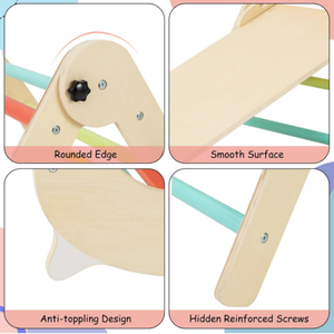 7 en 1 <span class=keywords><strong>bois</strong></span> Montessori Triangle ensemble intérieur Jungle Gym grimpeur pour les tout-petits 1-3 terrains <span class=keywords><strong>de</strong></span> <span class=keywords><strong>jeux</strong></span> pour enfants et bébés - Product Image 5