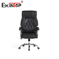 Ekintop – fauteuil de bureau en cuir PU à dossier haut et pivotant, chaise de bureau de luxe pour patron
