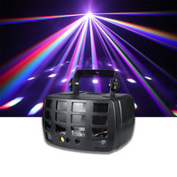 MINGLANG – lumières de scène LED stroboscopiques papillon, faisceau laser RGBW à sept couleurs, télécommande DMX512, lumières activées par le son/automatiquement