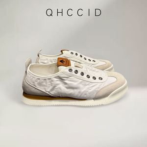 Chaussures de marche décontractées pour hommes en textile blanc, à enfiler, bout rond, respirantes, semelle intermédiaire en EVA, semelle extérieure en caoutchouc, toutes saisons - Product Image 2