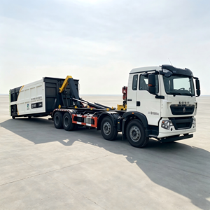 รถบรรทุกเก็บขยะแบบตะขอเกี่ยว HOWO 8x4 สำหรับงานหนัก 12 ล้อ สำหรับเก็บขยะเทศบาลและขยะก่อสร้าง - Product Image 1