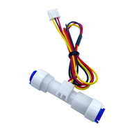 Sensor Aliran Air Mikro 0.3-3.0 L/mnt 1.2MPa Hall Pulse Flowmeter untuk Mesin Penjual Otomatis
