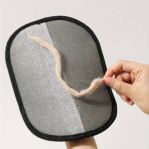 Gants anti-peluches statiques pour poils d'animaux, 18x24 cm, forme carrée, matériau PP avec doublure en éponge pour petits chiens - Product Image 1