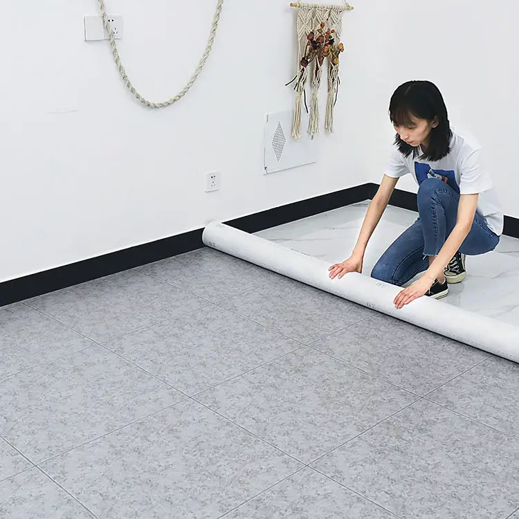 Volume discounts modern Colorful Anti abrasion sol en rouleau roll flooring linoleum