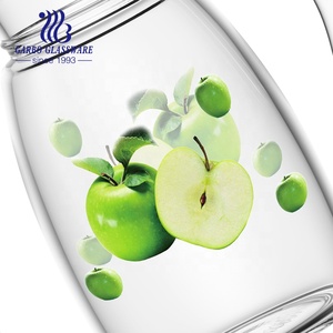 Pha Lê Trong Suốt 2500ML 2.5L Glass <span class=keywords><strong>Pitcher</strong></span> Với Nắp Và 6 Tumbler Kính Drinkware Set Cho Iced Tea Sangria Lemonade - Product Image 5