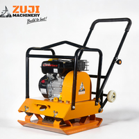 Nouveau Compacteur à Plaque ZUJI PC80 à Démarrage Manuel, Moteur Essence 6.5HP, 13KN, 5600 tr/min, 20cm, 570*450mm, Haute Efficacité
