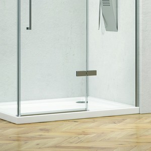 Box Doccia Moderno Kamalu 90x80 Senza Telaio con Vetro Spesso 8mm su Porta a Battente da 90cm e Vetro Spesso 6mm su Lato Fisso da 80cm KT5000 - Product Image 4