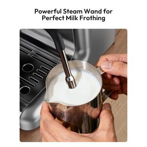 Euhomy Espresso Machine With 20 Bar 58mm Portafilter Semi Automatic Stainless Steel <b>Coffee</b> <b>Maker</b> Electric Espresso <b>Maker</b> Stainle - Product Image 4