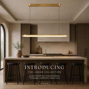 Modern Minimalist LED Linear Pendant <b>Light</b> – Gold Finish Full Spectrum Anti-Blue Eye-Care Lamp for <b>Dining</b> Table Kitchen Island - Product Image 4