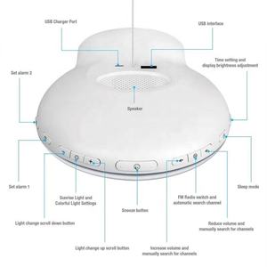 Versione intelligente APP Controlled WIFI 7 Cambiamento di Colore Digital Wake Up Light Alba Tramonto Simulazione Table Alarm Clock - Product Image 6