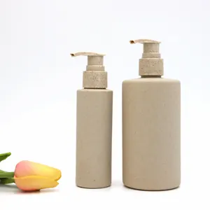 Custom Plastic Packaging Biodegradable Eco-friendly Wheat Straw Bottle With Lotion Pump