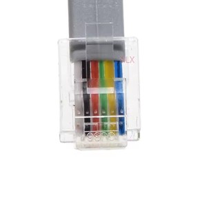 Câble de liaison gris DIY 6 conducteurs pour <span class=keywords><strong>robot</strong></span> jouet <span class=keywords><strong>NXT</strong></span> EV3, câble de données, ligne téléphonique six conducteurs, prise modulaire téléphonique RJ11 6P6C 6 broches - Product Image 3