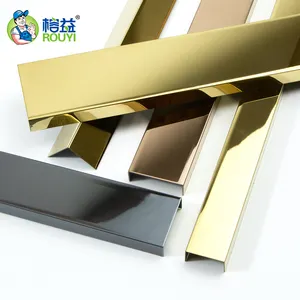 Decorative Tile Strips Ceramic Corner Channel Decorative Inside Strip Metal Outdoor Staircase Nosing Stainless Steel Tile Trim