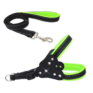 Shiny Diamond Dogs Pull Reflective Arnés <span class=keywords><strong>para</strong></span> perros Set de correa <span class=keywords><strong>Chaleco</strong></span> <span class=keywords><strong>para</strong></span> mascotas Lead - Product Image 2