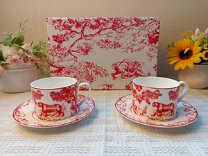 The Manufacturer Sells European Style Red <b>Bone</b> <b>China</b> Coffee <b>Sets</b> and Porcelain Cup and Saucer <b>Sets</b> - Product Image 3