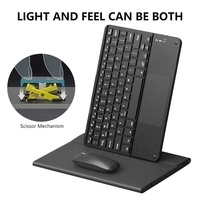 Nouveau support de clavier iPad OEM/ODM 3-en-1 pour clavier sans fil, pavé tactile, rétroéclairage RVB, interface Type-C, 78 touches pour 10,1 pouces