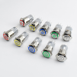 16/19/22mm 2NO 2NC pushbutton tạm thời hoặc tự khóa chuyển đổi với LED 3V-6V,12V-24V,110V-220V - Product Image 4