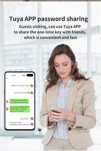 QLEUNGS811ロックOEM言語ロゴ指紋TuyaスマートアプリWifiドアロックTTlockパスワードカードドアロック - Product Image 6